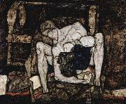 Egon Schiele Blind Mother, or The Mother oil painting on canvas